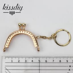 20PCS 5CM antique Bronze silver golden tone Metal Coin Purse Frames with keyring Bag Handle Kiss Clasp DIY Bag Accessories
