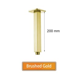 Bathroom Accessories Shower Arm Square Wall & Ceiling Mounted Shower Head Support Brushed Gold, Black, Gold, Rose, Gun Metal