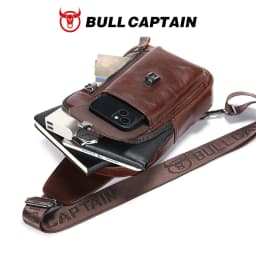 BULLCAPTAIN Men Multifunction Anti Theft Shoulder Bag Man Crossbody Cross Body Travel Sling Chest Bags Pack Messenger Pack
