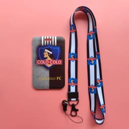Chile Football Style ID Card Holder Neck Strap Students Credit Card Case Lanyard Child Visit Door Identity Badge Holder Keychain