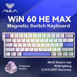 AULA WiN 60 Magnetic Axis Keyboard RT Custom Mechanical Wired Connection for Gaming with Webdriver for 8K Response Rate