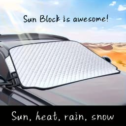 1pc Front Windshield Snow Cover Anti-Frost Windshield Window Thick Sunshade Car Snow Cover Front Side Windows, Winter Supplies