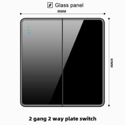 ELEGAN UK Socket Black 16A/20A/45A Full Glass Wall Switch USB type-c Tempered Crystal Panel Electrical Outlet Home Improvement