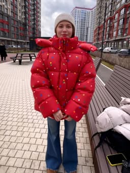 Women's Jacket Winter Oversized Coats Print Hooded Padded Jackets Female Stand Collar Long Sleeve Loose Puffy Coat Outerwear