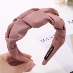 Solid Color Knotted Headband For Women Soft Fabric Wide Hairband Fashion Turban Hair Hoop Girls Daily Hair Accessories