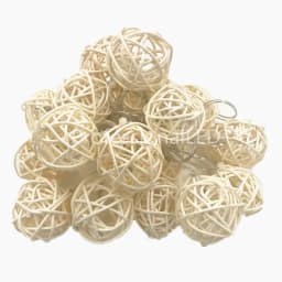 2M Rattan Ball USB 5V 20LED String Light Warm White Fairy Light Holiday Light For Party Christmas Wedding Home Decoration