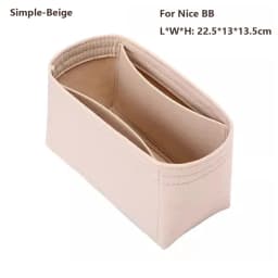 Felt Handbag Insert Bag Bag Support Storage Purse Liner Portable Organization Internal Bag for LV Nice Nano/Mini/BB/Vanity