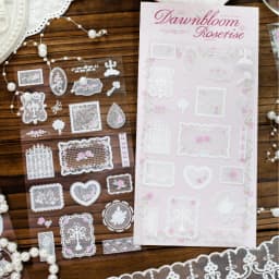 Journal GO Vintage Rose Transfer Stickers, Lace & Floral Frame Decals for Journaling, Scrapbooking, Planners & DIY Crafts