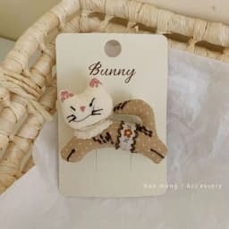 1pc Japanese Ins Cute Rabbit Snail Filled Cotton Hairpin Sweet and High Grade Hairpin with Shattered Hair Side Clip