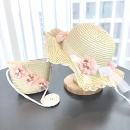 Girls 2pcs Straw Hat Solid Color Outdoor Travel Sun Hat Floral Fisherman Style Children's Fashion Accessory for Girls