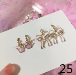 2 Pairs/Set 2 Pairs/Set New Arrivals Cute White Cats Butterfly Clip on Earrings for Kids Girls Earrings Jewelry No Pierced Child