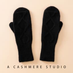 Winter High-Quality 100% Goat Cashmere Knitted Gloves Women Soft Warm Stretch Knit Mittens Full Finger Guantes Female Mittens