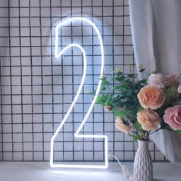 Extra-Large LED Neon Numbers Sign 76cm/100cm Stand up & Wall Mounted for Birthday Wedding Celebration Party Decor