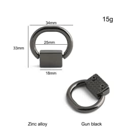 10/30/100PCS Metal Leaf Shape Bag Anchor D-ring For DIY Leather Shoulder Handbag Straps Hanger Hooks Connector Clips Accessories