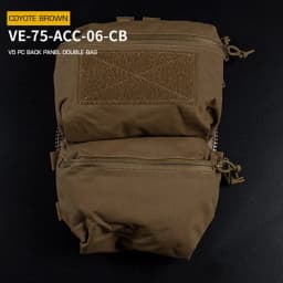 Tactical FCPC V5 Plate Carrier Back Panel Double Bag General Purpose Pockets Vest Accessories Sundries Pouch