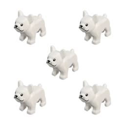 Compatible Animals Building Blocks for Children MOC Golden Hair Police Dog Husky Bulldog Chihuahua Model Bricks Kids DIY Toys 5p