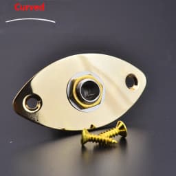 Flat / Curved Stainless Steel Jack Plate( Made in Japan by GOTOH) With Epi Output Jack(made in korea) For Electric Guitar Bass