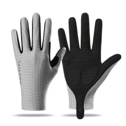Ice silk full finger bicycle gloves for men and women, outdoor sports, fitness, driving, fishing, high elasticity, comfortable