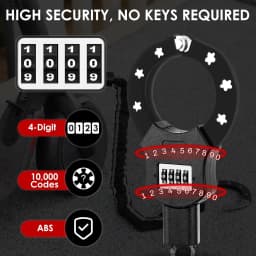 Security Locks Chain Link Handcuff Lock 93cm Lang E Scooter Lock with Combination Code w/ 3L Waterproof Bag Black