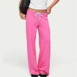 Y2K Solid Micro Flare Sweatpants Women Low Rise Drawstring Wide Leg Bootcut Pants Casual Street Lounge Sports Jogger Trousers