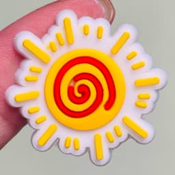 Good Quality 1pcs Kawaii Sun Expression PVC Shoe Charms Sandals Shoes Accessories Shoes Ornament Fit Kids DIY Party Xmas Gift