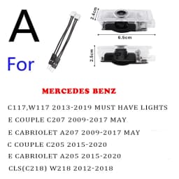 2Pcs Car LED Welcome Projector Light Door Lamp For Mercedes Benz W212 W205 AMG ML W166 W176 W177 W246 W213 GLC GLB GLA GLS GLE1
