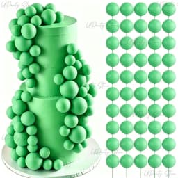 50/100pcs Cake Ball Picks Topper Wholesale 4 Sizes Foam Balls Cake Toppers for Birthday Christmas Wedding Cake Decoration Favor