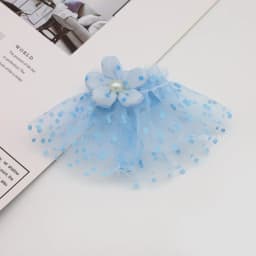 Polka Dot Tulle Doll Dress Flower Bow Mini Skirt For OB11 1/12 BJD 10cm Cotton Plush Doll Dress Up Accessories Only Clothes