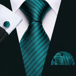 Designer Silk Men Tie Set Blue Teal Green Necktie Handkerchief Cufflinks Wedding Business Gift Dropship Barry. Wang A-5981