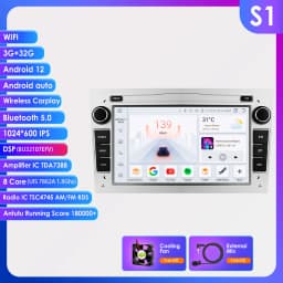 8G 128G Android 12 Car Radio For Opel Astra H J 2004 Vectra Vauxhall Antara Zafira Corsa C D Vivaro Meriva 4G Carplay GPS Player