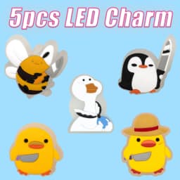 5PCS LED Shoe Charms Cats Dogs Unicorns Lighted Shoe Decorations Gamepad Cameras Diamond LED Pins for Women Girls Clog Buckles