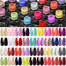 42Pcs/Set Gel Nail Polish Kit Hybrid Varnish Set For Manicure Nails Art UV LED Nail Art Gel Semi Permanent Base Top Coat Varnish