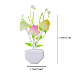 Novelty Lotus Leaf Mushroom Light Control Induction Colorful LED Night Lamp Creative Baby Bedside Wall Decor Bedroom Accessories