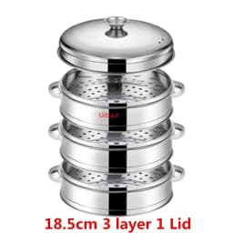 Stainless Steel Steamer fish steamed stuffed bun Rack Kitchen Tools Multilayered Insert With Holder instant pot steamer basket