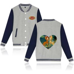 Bambi Varsity Baseball Bomber Jacket Men Women Hip Hop Harajuku Jackets Kids Boys Girls Single Coats