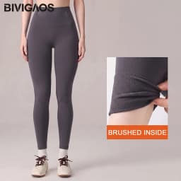 BIVIGAOS Autumn Fish Bone Waist Brushed Inside Sharkskin Leggings Women Light Fleece Tight Fit Slimming Sport Yoga Base Leggings