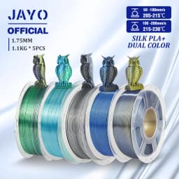 JAYO SILK PLA Filament 1.75mm Dual Colors 3D Printer Filament Coextrusion Silk Triple Color 3D Filament Shiny Multicolor Change