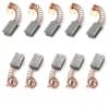 10 Pcs Electric Motor Carbon Brushes Set 5*8*12mm Replacement Parts For Black-Decker Angle Grinder G720 Power Tools Accessories