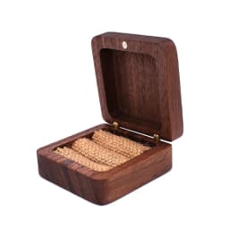 Wooden Ring Box Engagement Wedding Ceremony Heat Proposal Ring Box Jewelry Display Gift for Girl Walnut Wood Bracelet Package