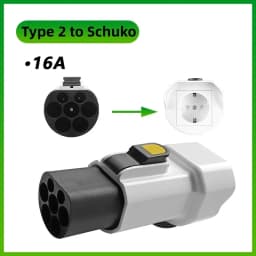 Portable 220V Type 2 Male Plug to Schuko Socket EV Charging Adapter For EV Charger EV Connector