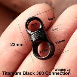 Real Titanium Keyring Spin Rotation For Key Ring Holder Stainless Steel Copper EDC Car Keychain Accessories Buckle Male Gift