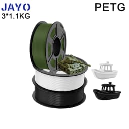 JAYO PETG/PLA Plus 2.0 3D Printer Filament 3 Rolls No Bubbles Smooth Multiple Colors 3D Filament Fit For FDM Printers 1 Roll/1.1