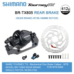 Shimano Tourney TX BR-TX805 MTB Discs Brake Shimano Mechanical Disc Brakes TX805 HS1 G3 Rotor RT26 RT10 Centerlock Rotors