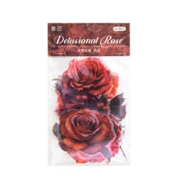 10 pcs/pack Large size rose Stickers Decorative Stick Labels Diary Album Scrapbooking material DIY junk journal supplies