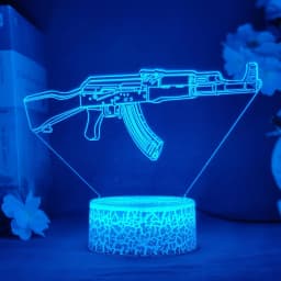 Color Changing ak 47 Model RGB Lights LED Gamer Decoration Table Lamp CS Gaming Room Decor Cool Birthday Gift For Boys