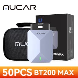 MUCAR BT200 MAX Lifetime Free AI Car Diagnostic Tool CANFD All System Diagnosis Scanner 15 Reset Bi-Directional OBD2 Code Reader