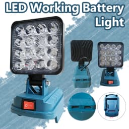 LED Work Light 3/4/8Inch For Makita 14.4V 18V Li-ion Battery Lamp With USB Outdoor Flashlight Lantern Camping Emergency Light