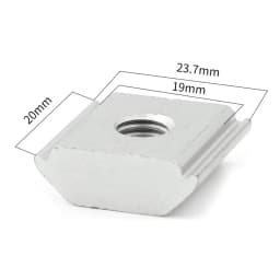 5pcs 21.2mm 22.3mm 23.7mm Solar Panel Mounting Aluminum Alloy Bracket End Mid Clamp T-Blocks Square Nuts M8 T-Sliding Nut
