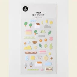 Korean Import Suatelier Cream Simple Live Paper Stickers Scrapbooking Diy Journal Stationery Sticker Decor School Supplies 1169