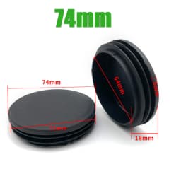 Black PE Plastic Round Pipe Plugs, Dia 10-100mm Furniture Foot Caps, Chair/Table Leg Protectors, Dustproof Tube Hole Covers